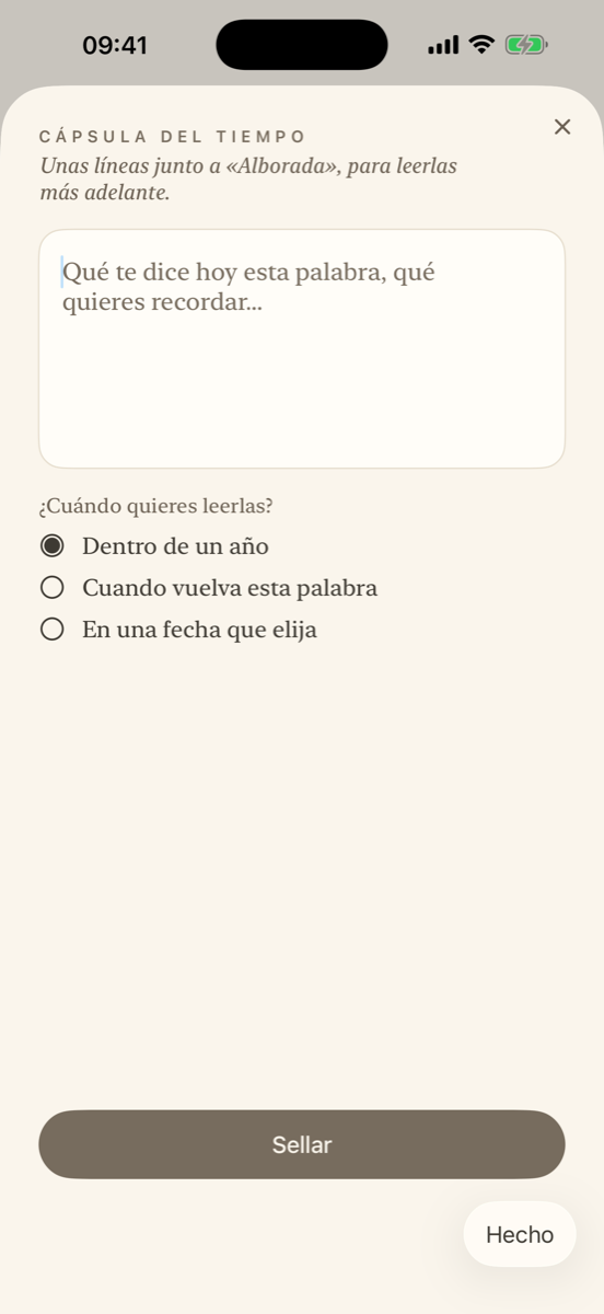 Cápsula del tiempo: unas líneas selladas para más adelante